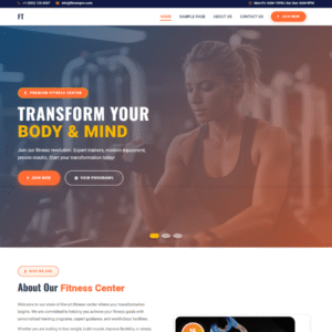 Free Gym Fitness WordPress Theme