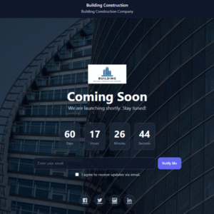 Website Coming Soon Premium WordPress Template