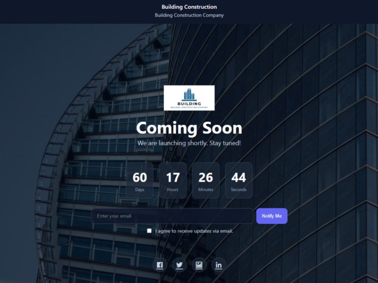 Website Coming Soon Premium WordPress Template