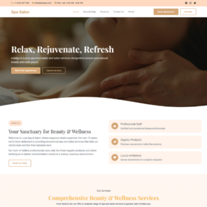 Premium Beauty Salon WordPress Theme
