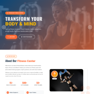 Free Gym Fitness WordPress Theme