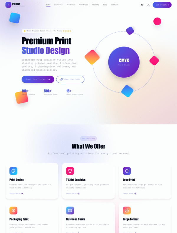 Premium Graphic Print Shop WordPress Theme