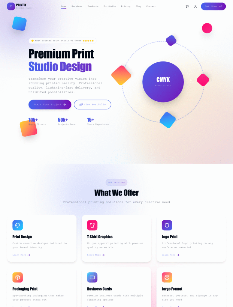 Premium Graphic Print Shop WordPress Theme